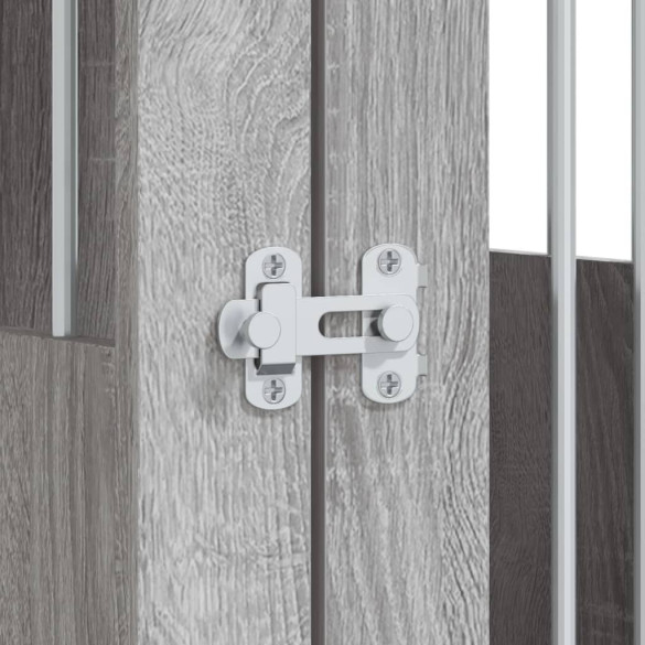 Ladă Câini 2 în 1 - Masă Capăt și Cușcă - Lemn Compozit - Livrare Gratuită