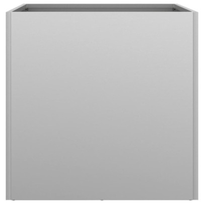 Jardiniere Argintii 49x47x46 cm - Set 2 Buc - Oțel Galvanizat