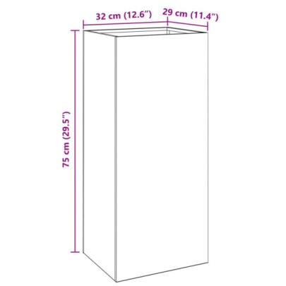 Jardinieră Oțel Negru pentru Grădină și Balcon