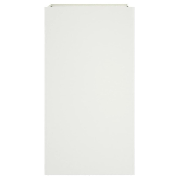 Jardinieră Albă din Oțel - 42x38x75 cm - Livrare Gratuită