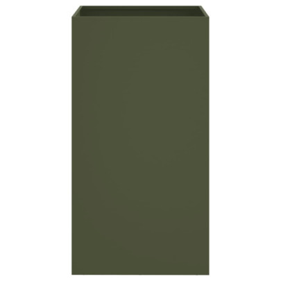 Jardinieră Verde Măsliniu din Oțel - 42x38x75 cm - Livrare Gratuită