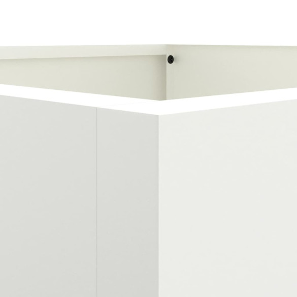 Jardinieră Albă Oțel 52x48x75 cm - Livrare Gratuită