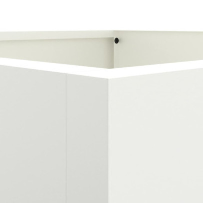 Jardinieră Albă Oțel 52x48x75 cm - Livrare Gratuită