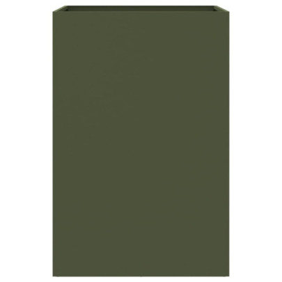 Jardinieră Verde Măsliniu Oțel - 52x48x75 cm - Livrare Gratuită