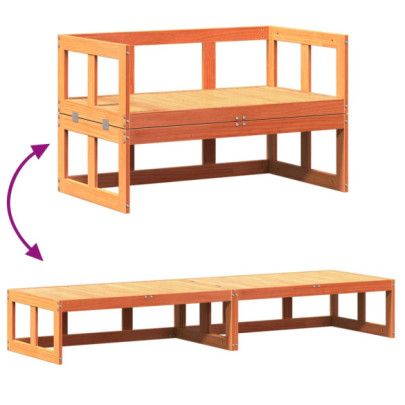 Banchetă extensibilă grădină - Lemn masiv pin - Livrare gratuită