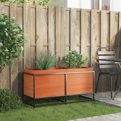 Jardinieră Grădină Lemn Masiv Pin - Maro Ceruit 100x40x50cm