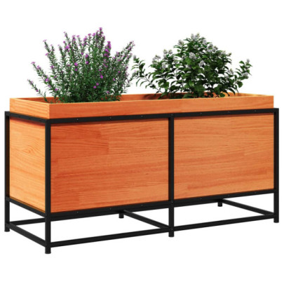 Jardinieră Grădină Lemn Masiv Pin - Maro Ceruit 100x40x50cm