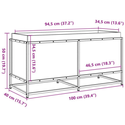 Jardinieră Grădină Lemn Masiv Pin - Maro Ceruit 100x40x50cm