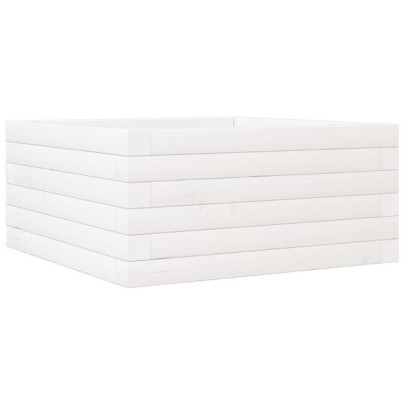 Jardinieră Grădină Albă - Lemn Masiv de Pin | Livrare Gratuită