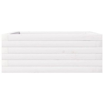 Jardinieră Grădină Albă - Lemn Masiv Pin | Livrare Gratuită