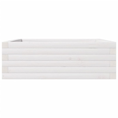 Jardinieră Grădină Albă - Lemn Masiv de Pin | Livrare Gratuită