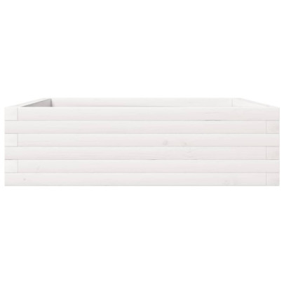 Jardinieră Grădină Albă - Lemn Masiv Pin | Livrare Gratuită