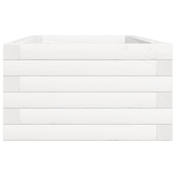 Jardinieră Grădină Albă Lemn Masiv de Pin - 90x40x23 cm