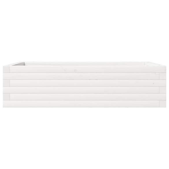 Jardinieră Grădină Albă - Lemn Masiv de Pin 90x60x23 cm