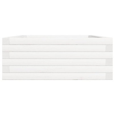 Jardinieră Grădină Albă - Lemn Masiv de Pin 90x60x23 cm