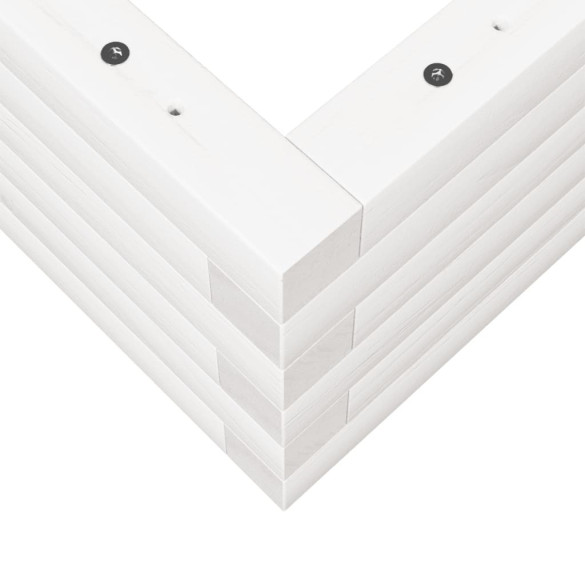 Jardinieră Grădină Albă - Lemn Masiv de Pin 90x60x23 cm