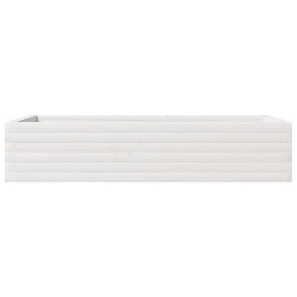 Jardinieră Grădină Albă - Lemn Masiv de Pin - 110x60x23 cm