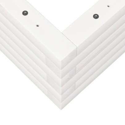 Jardinieră Grădină Albă - Lemn Masiv de Pin - 110x60x23 cm