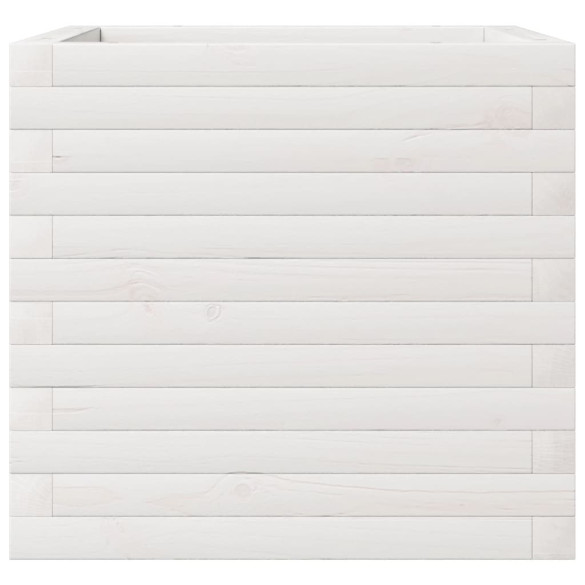 Jardinieră Grădină Albă Lemn Masiv Pin | Decor Plante