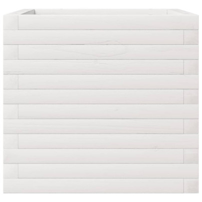 Jardinieră Grădină Albă Lemn Masiv Pin | Decor Plante