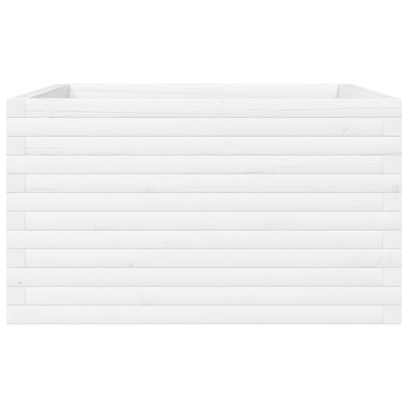 Jardinieră Grădină Albă - Lemn Masiv Pin 80x80x45,5 cm