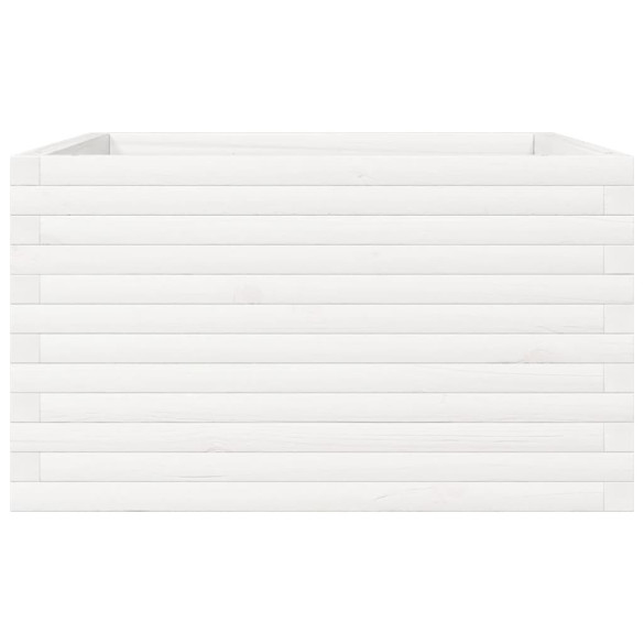 Jardinieră Grădină Albă - Lemn Masiv Pin 80x80x45,5 cm
