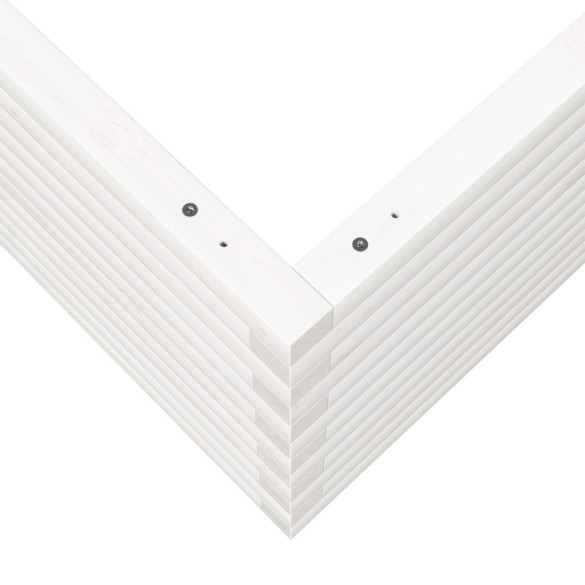 Jardinieră Grădină Albă - Lemn Masiv Pin 80x80x45,5 cm