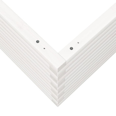 Jardinieră Grădină Albă - Lemn Masiv Pin 80x80x45,5 cm