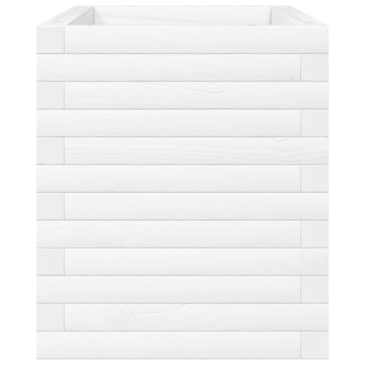 Jardinieră Grădină Albă - Lemn Masiv de Pin | Livrare Gratuită