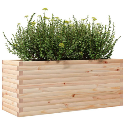 Jardinieră Lemn Masiv Pin - 110x40x45,5 cm - Livrare Gratuită