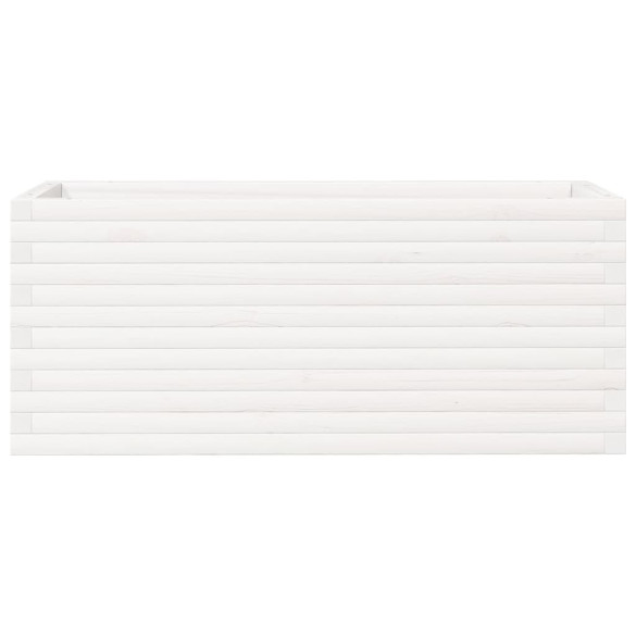 Jardinieră Grădină Albă - Lemn Masiv de Pin - 110x40x45,5 cm
