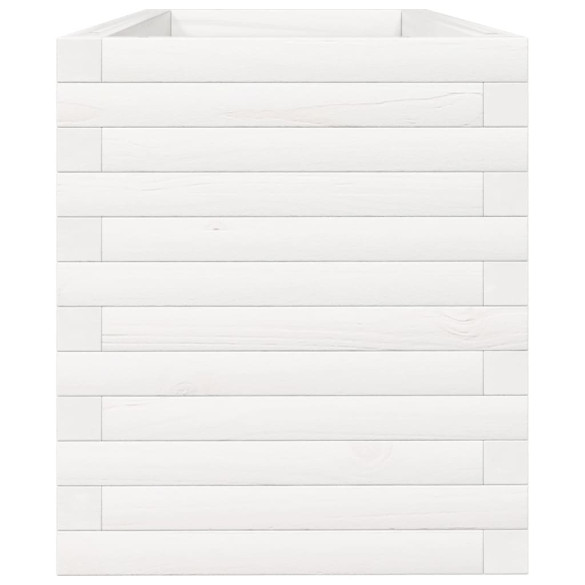 Jardinieră Grădină Albă - Lemn Masiv de Pin - 110x40x45,5 cm