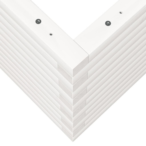 Jardinieră Grădină Albă - Lemn Masiv de Pin - 110x40x45,5 cm