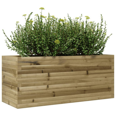 Jardinieră Grădină Lemn Pin Impregnat - 110x40x45,5 cm