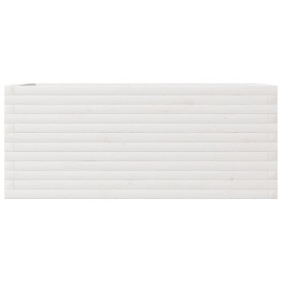 Jardinieră Grădină Albă din Lemn Masiv de Pin - 110x60x45,5 cm