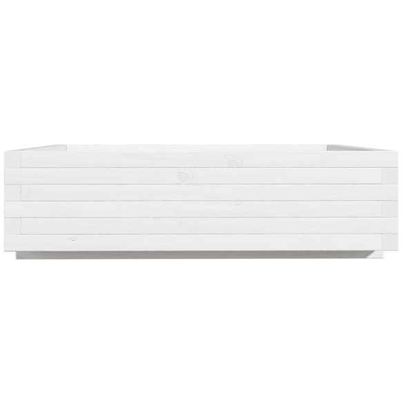 Jardinieră Grădină Albă - Lemn Masiv Pin 90x90 cm