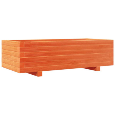 Jardinieră Grădină Lemn Masiv Pin - 90x40x26,5 cm - Maro Ceruit