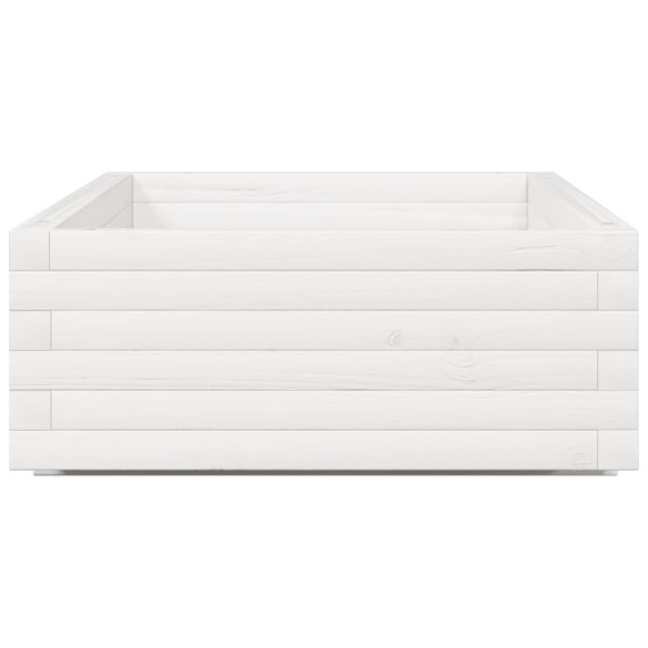 Jardinieră Grădină Albă din Lemn Masiv de Pin - 110x60x26,5 cm
