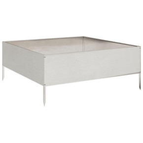 Strat Înălțat Grădină Oțel Inoxidabil 100x100x25 cm 2
