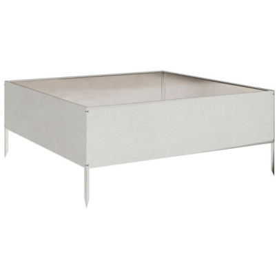 Strat Înălțat Grădină Oțel Inoxidabil 100x100x25 cm
