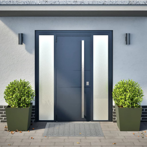 Jardiniere Grădină Oțel - 2 bucăți - Verde Măsliniu - 50x50x50 cm