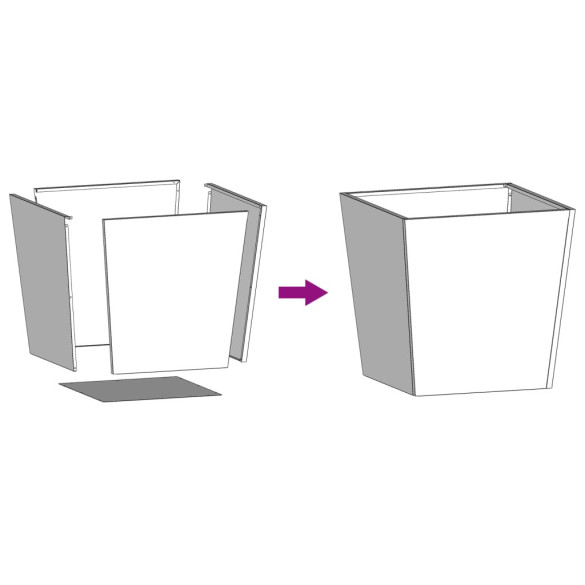 Jardiniere Grădină Oțel Inoxidabil - 2 buc. 50x50x50 cm