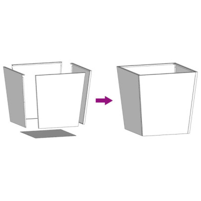 Jardiniere Grădină Oțel Galvanizat - 2 buc. - 50x50x50 cm