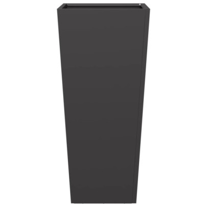 Jardiniere Grădină Oțel Negru - 2 bucăți - 35x35x75 cm