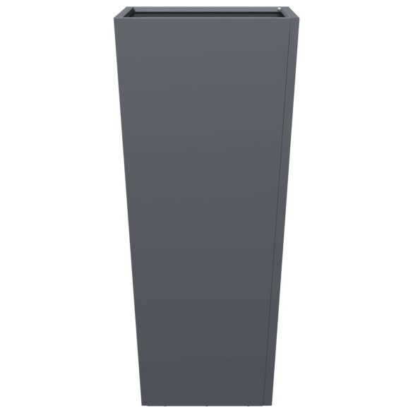 Jardinieră Grădină Antracit Oțel - 35x35x75 cm - Livrare Gratuită
