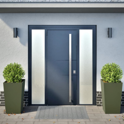 Jardiniere Grădină Oțel 45x45x75 cm - 2 bucăți - Verde