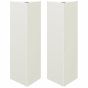 Jardiniere Grădină Triunghi - 2 bucăți Alb - Oțel Rezistent 2