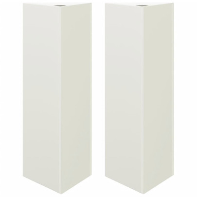 Jardiniere Grădină Triunghi - 2 bucăți Alb - Oțel Rezistent