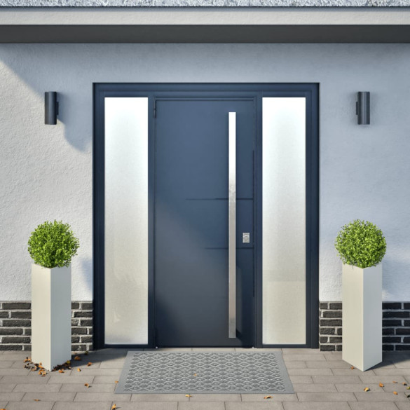 Jardiniere Grădină Triunghi - 2 bucăți Alb - Oțel Rezistent