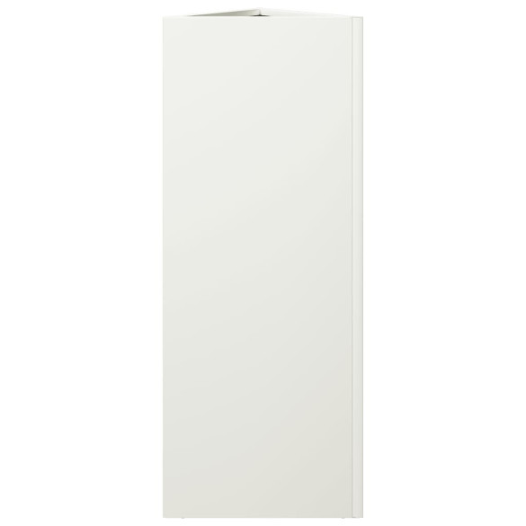 Jardiniere Grădină Triunghi - 2 bucăți Alb - Oțel Rezistent